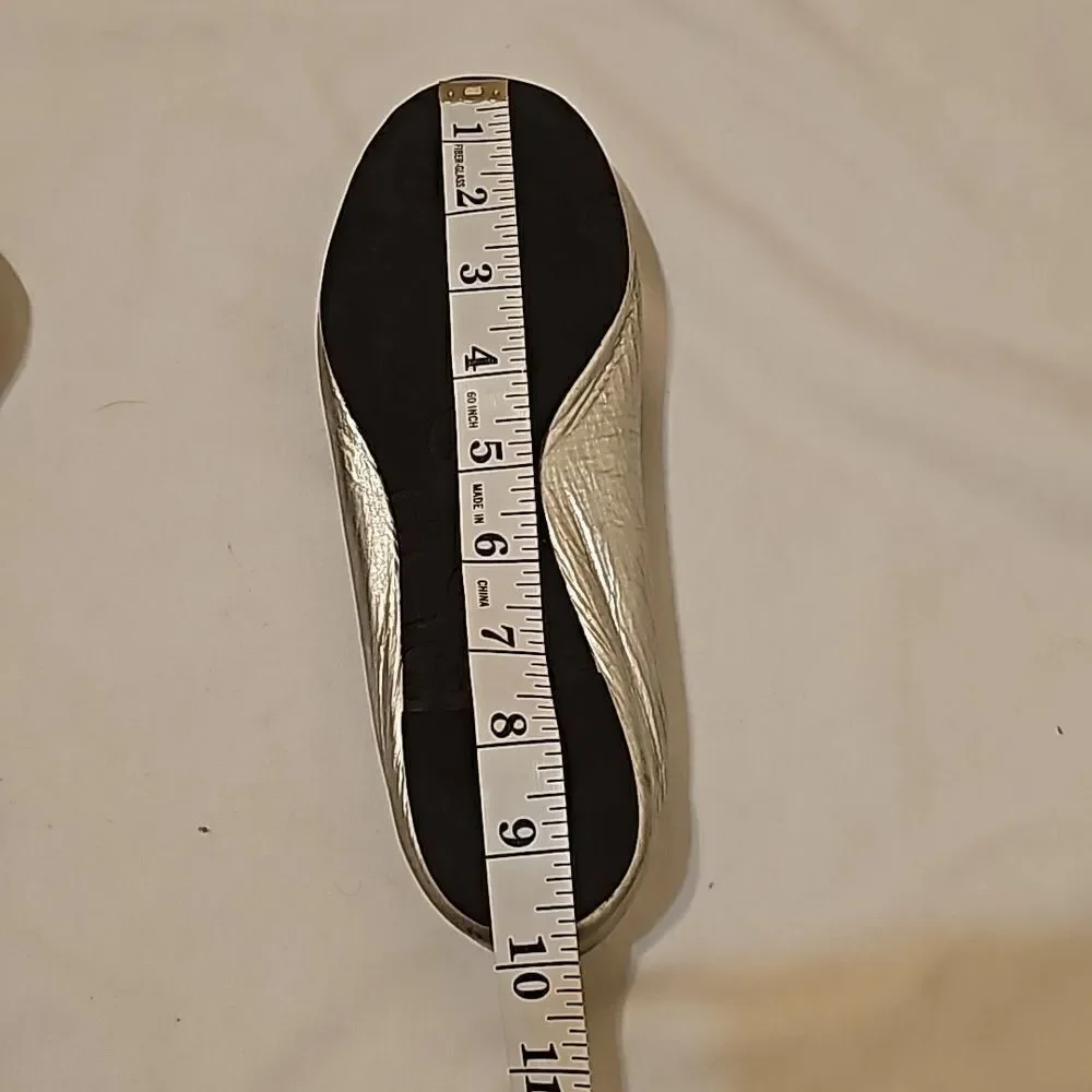 Tory Burch Silver Ballet Flats size 7